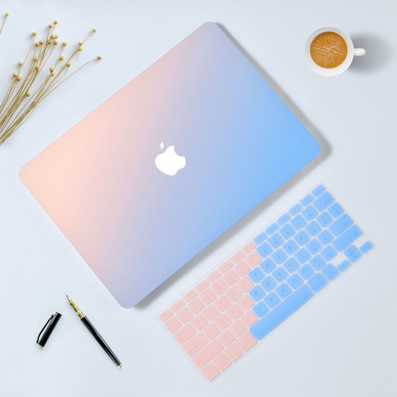 Combo Case , Ốp + Phủ bàn phím cho Macbook cùng màu (Tặng Kèm Nút Chống Bụi + Chống gãy đầu dây sạc )