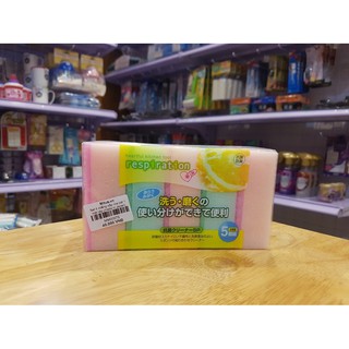Set 5 miếng xốp rửa bát 1 mặt ráp