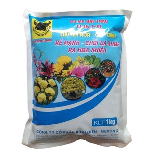 Gói 1kg Phân bón đầu trâu NPK 17-15-7+TE - Rễ mạnh, chồi lá khỏe, ra hoa nhiều