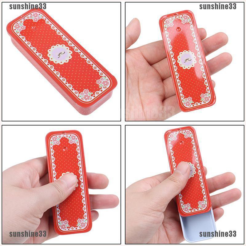 Hộp thiếc mini hình chữ nhật đựng thuốc tiện lợi