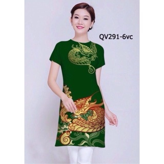 Áo dài cách tân .In hoa thái tuấn