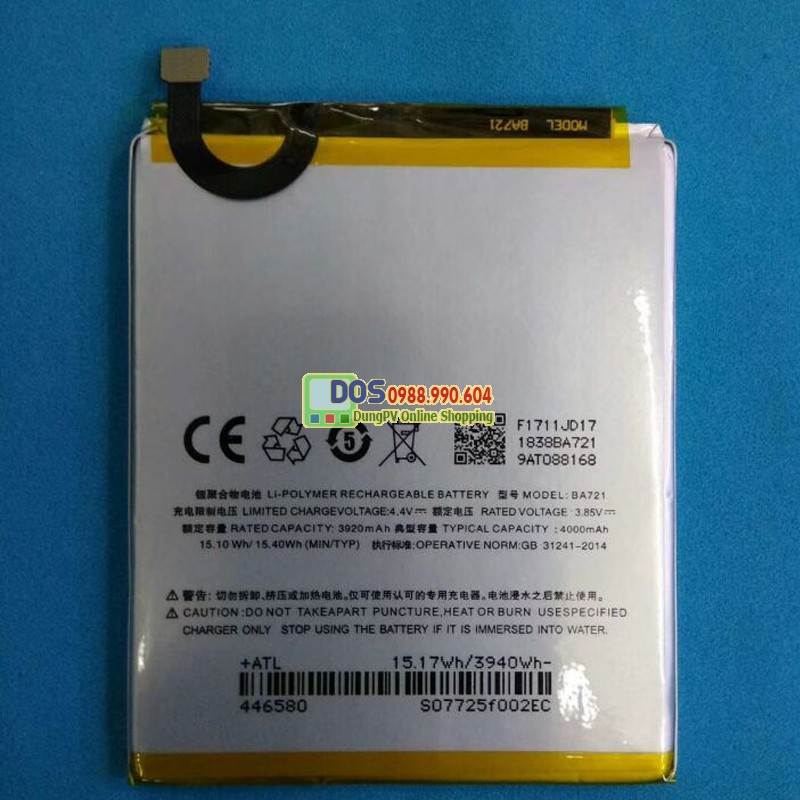 Pin meizu m6 note chính hãng