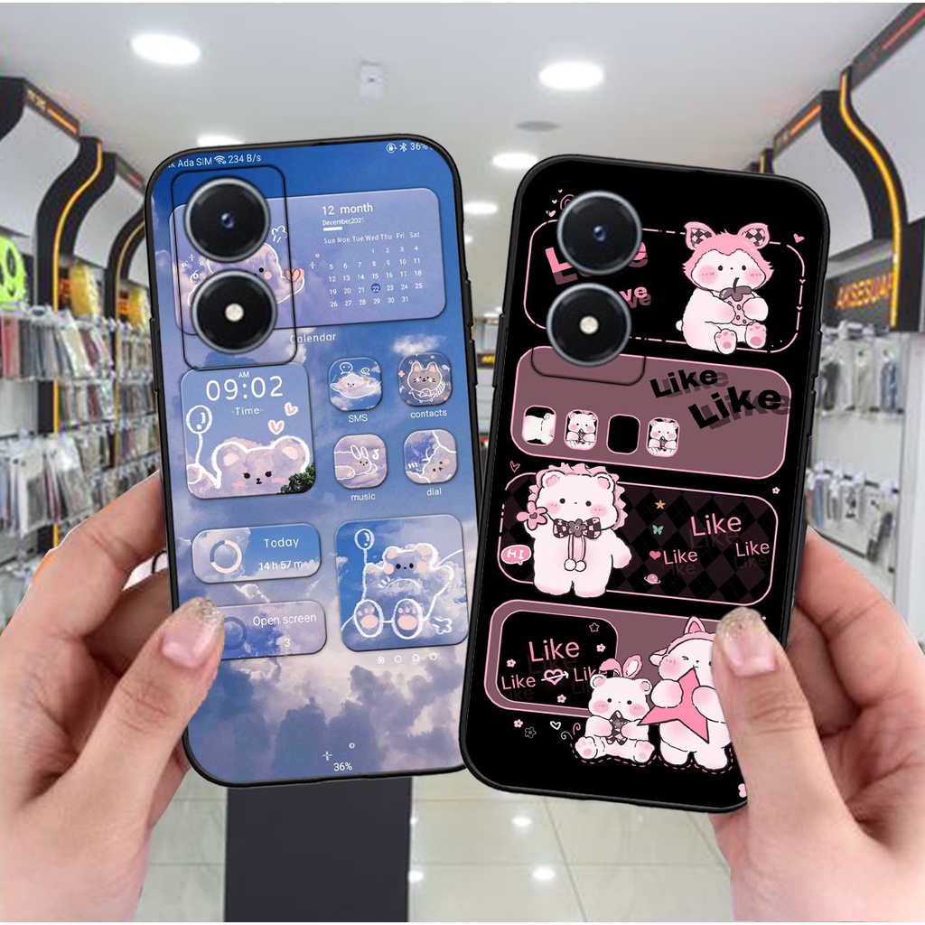 Ốp lưng điện thoại Vivo Y02S / Y01 bộ hình gấu hot trend cute siêu đẹp