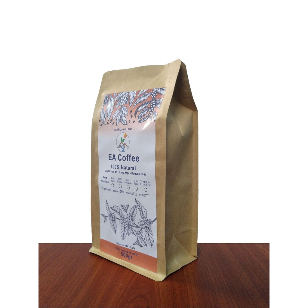 Cà Phê Robusta 100% - Công thức rang xay thủ công đặc biệt - Nguyên chất  - Vị đắng đậm thơm nồng