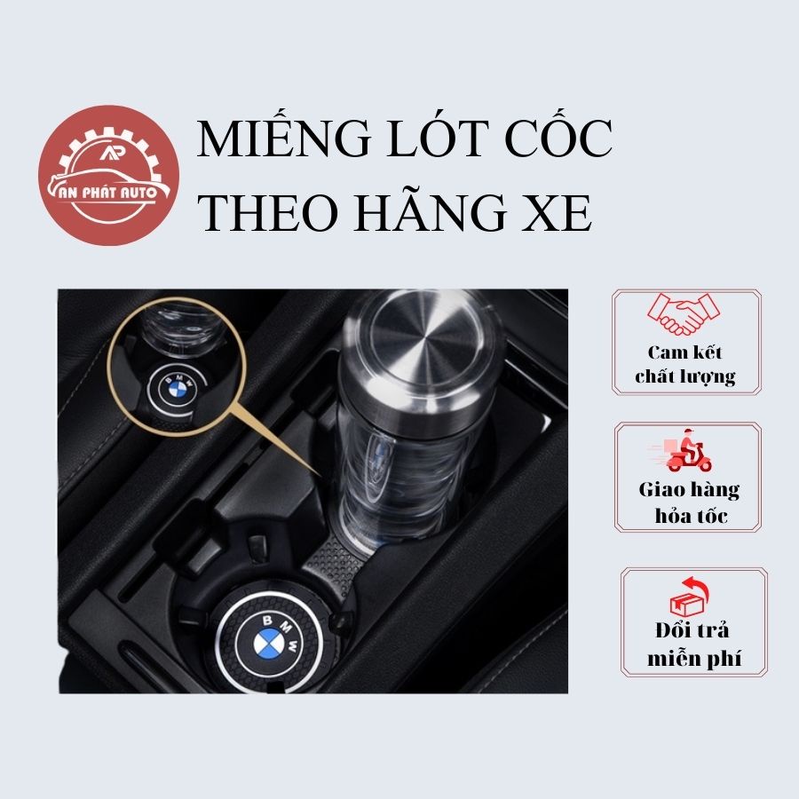 Miếng Lót Cốc Chống Trượt Trang Trí Nội Thất Ô Tô Của Hãng Xe Huyndai, Mazda, Honda, Toyota, Ford, Kia...[Hàng Loại Tốt]