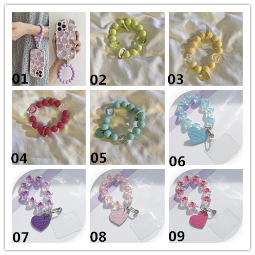 Mobile Dây Đeo Điện Thoại Xỏ Hạt Ngọc Trai Acrylic DIY Chống Thất Lạc