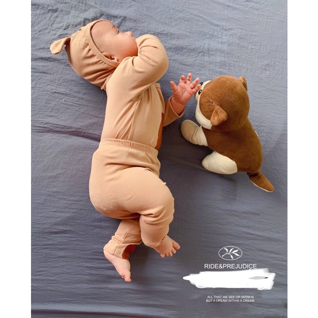 SÉT 3 CHI TIẾT QUÃNG CHÂU BÉ TRAI, GÁI, THIẾT KẾ  THÊM MŨ TAI THỎ, CHẤT RIP ĐẸP CHO BÉ 6-16KG