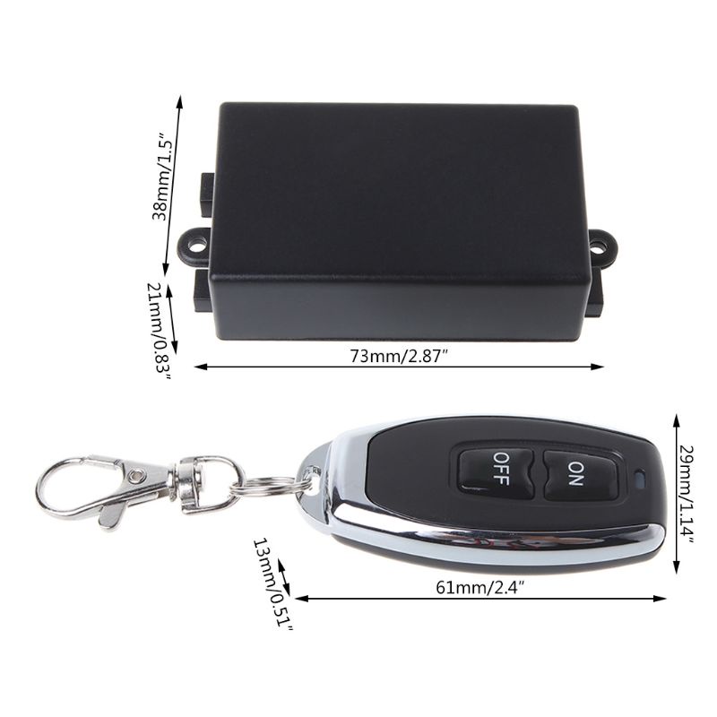 【3C】1 bộ chuyển đổi điều khiển đèn không dây 2 nút bật tắt AC220V 433MHZ