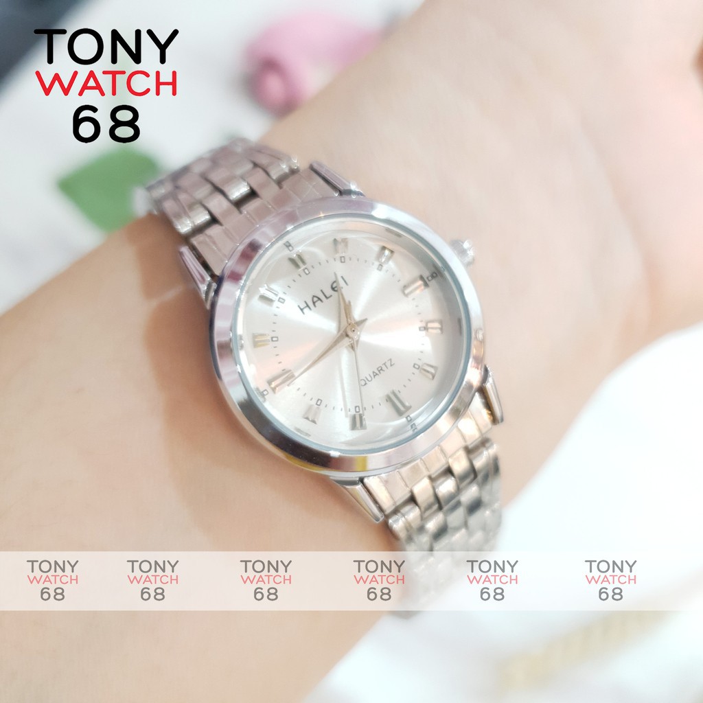 Đồng hồ cặp đôi nam nữ Halei mặt đen dây da kim loại chính hãng Tony Watch 68 Liên hệ mua hàng 084.209.1989