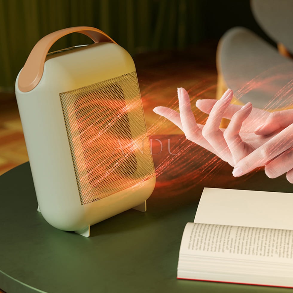 Quạt Sưởi 2 Chiều Làm Nóng, Làm Mát, Máy Sưởi Có Tay Xách Nhỏ Gọn Dễ Dàng Di Chuyển