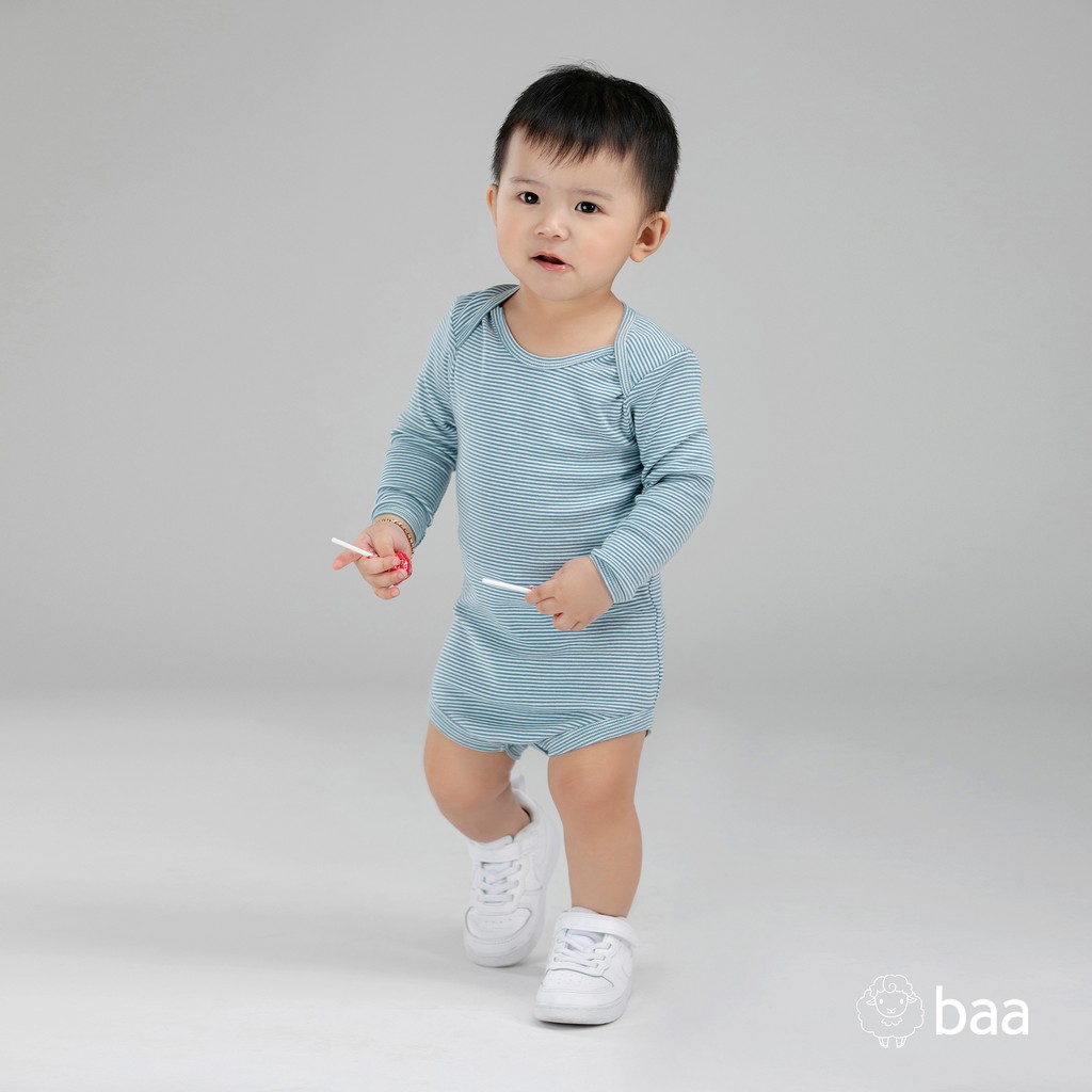 Bộ quần áo romper sơ sinh BAA BABY dài tay cho bé trai - BN-RP01D