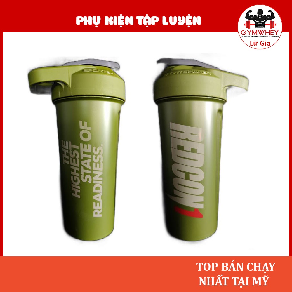 Bình Uống Nước Bình Lắc Tập Gym Redcon1 Shaker 1 Ngăn 700ml