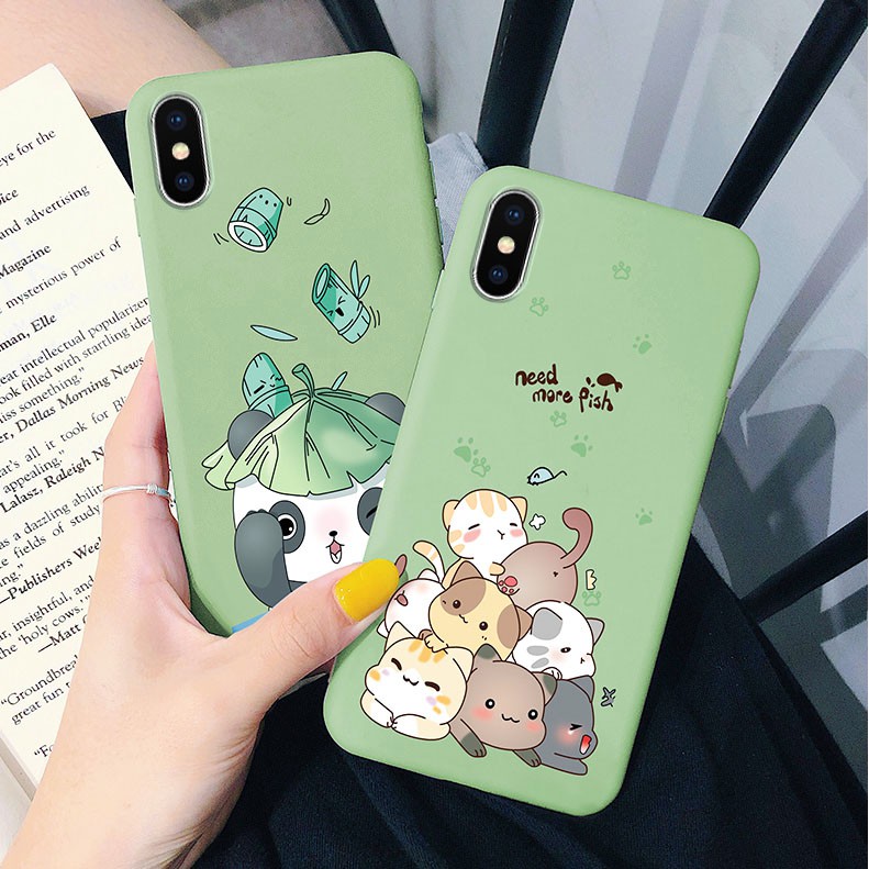 Ốp lưng iphone Cat Like Fish TPU trơn dẻo mềm 5/5s/6/6plus/6s/6splus/7/7plus/8/8plus/x/xr/xs/11/12/pro/max/plus/promax