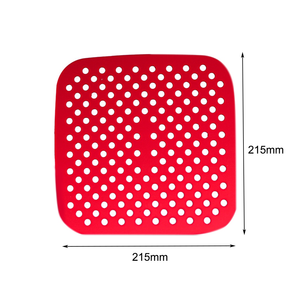 Miếng Lót Nồi Chiên Không Dầu Bằng Silicone Chống Dính Hình Tròn/Vuông Tiện Lợi