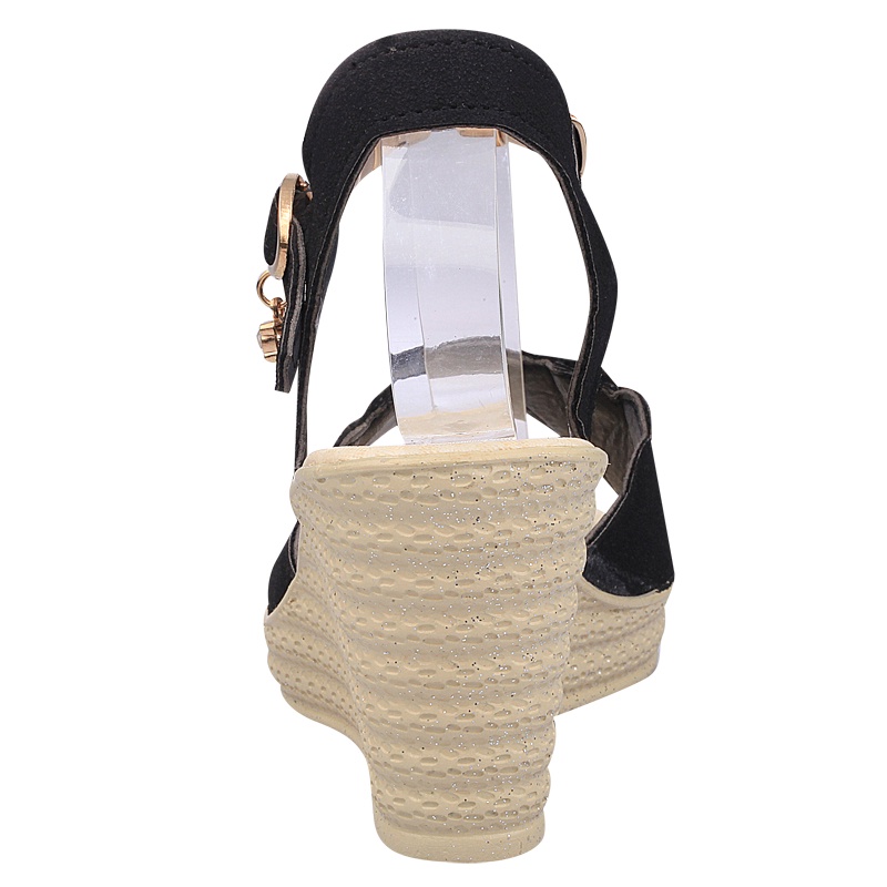 IELGY Giày Cao Gót Đính Đá Kim Loại Phối Ren Chống Thấm Nước Thời Trang Cho Nữ