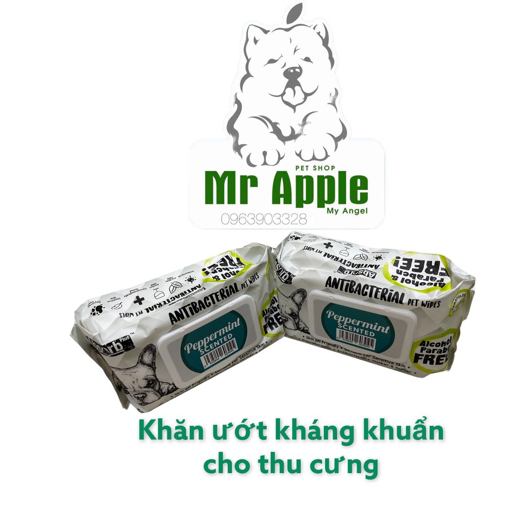 KHĂN GIẤY ƯỚT KHÁNG KHUẨN, TẮM KHÔ CHO CHÓ ABSORD CÓ 7 MÙI ĐỂ CHỌN - VSKU003,004