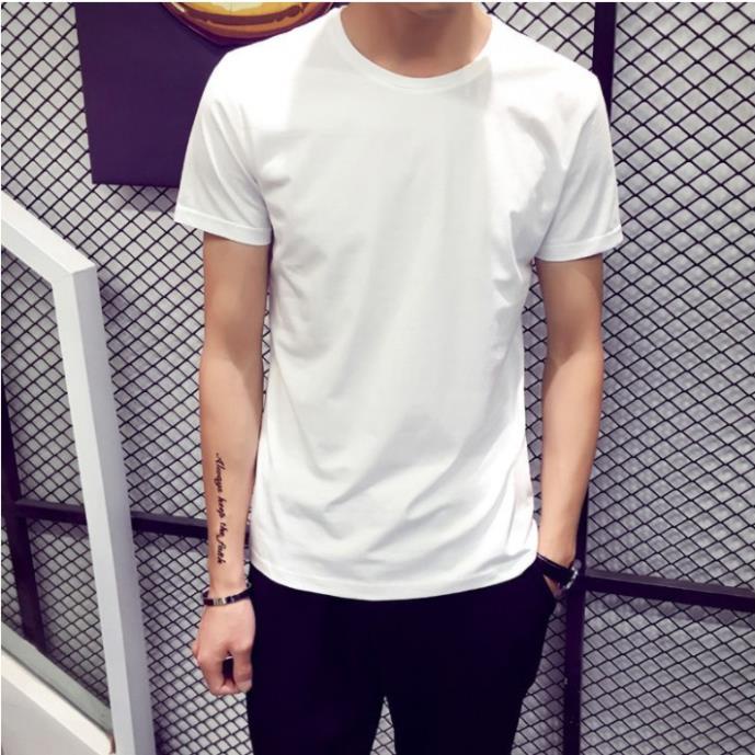 Áo thun trắng đen unisex nam nữ ngắn tay trơn 2 màu basic dáng xuông, áo phông nam nữ đơn giản