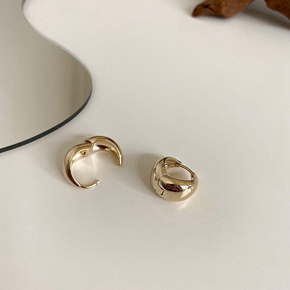 Bông Tai Tròn Sau Lưng2Lip Phong Cách Hàn Quốc Thanh Lịch Cho Nữ|Khuyên Tai Kim Loại Hình Tròn Phong Cách Retro