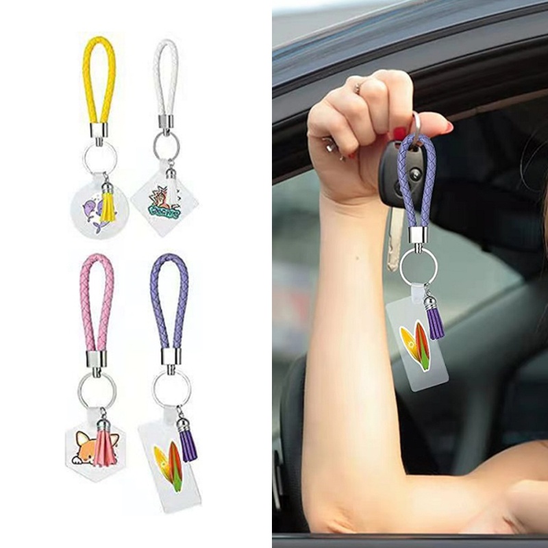 Móc Chìa Khóa Bằng Acrylic Bện DIY