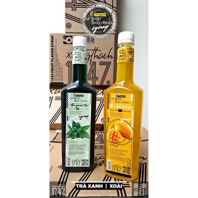 Siro đào dâu vải ổi urban barman 1747 —-