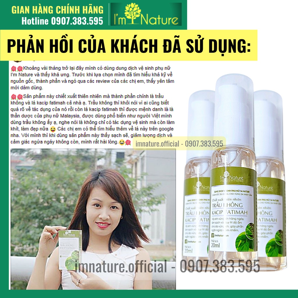 (Mini) Dung Dịch Vệ Sinh Phụ Nữ Trầu Không I'm Nature 20ml