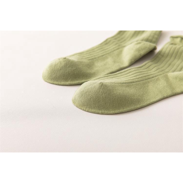 Vớ WAFNHA D483 cotton mỏng thoáng khí màu sắc đơn giản thời trang dành cho nữ