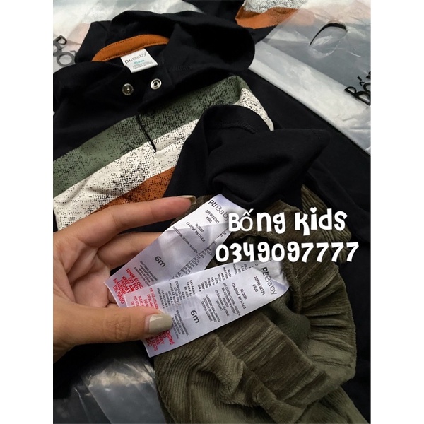 Bộ Hoodie Bé Trai Đen Rêu PLoBaby