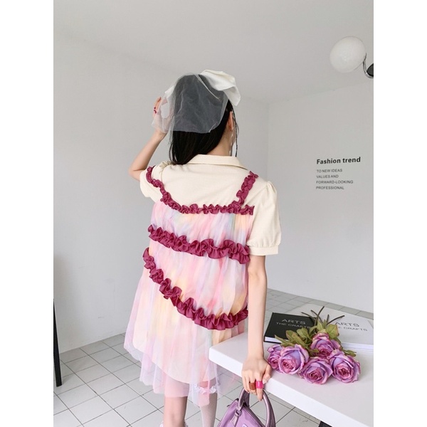 ✨💕Đầm babydoll hoạ tiết hoa nổi màu siêu yêu ạ, hàng cao cấp