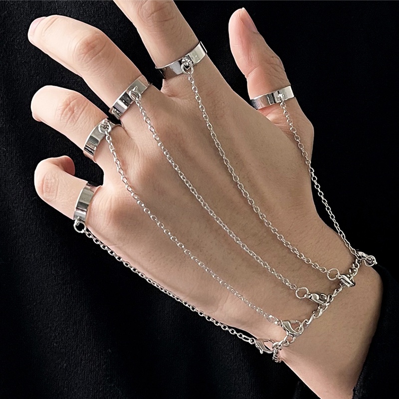 Vòng Đeo Tay Dạng Mở Bằng Bạc Nhiều Màu Sắc Có Thể Điều Chỉnh Cho Cặp Đôi