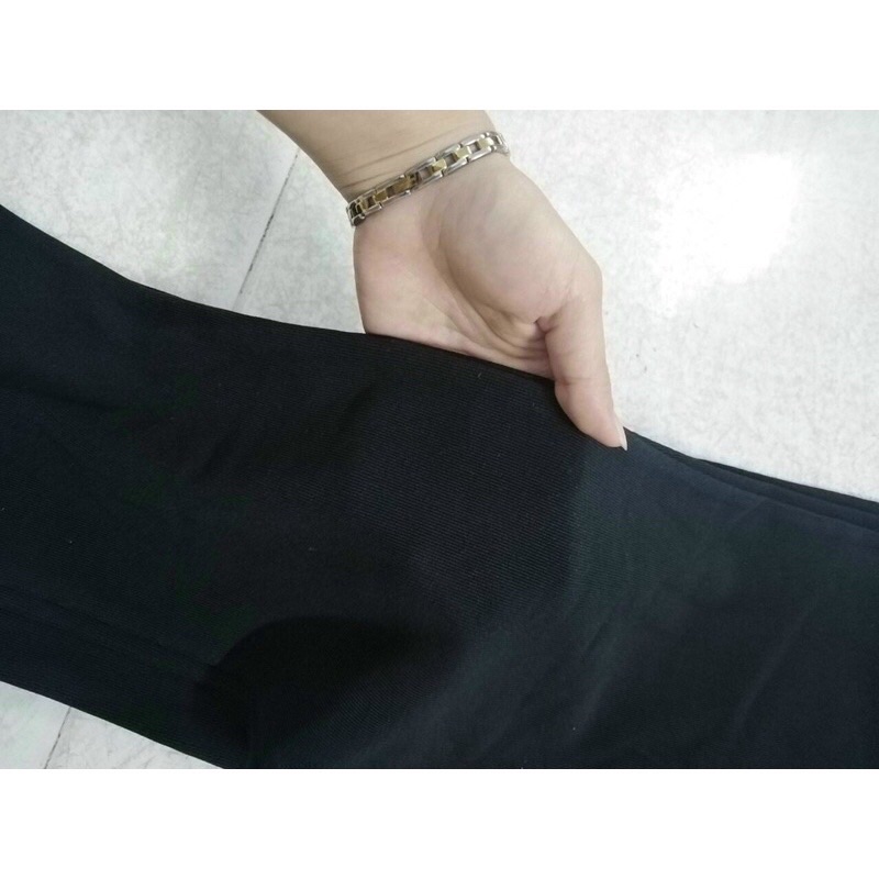 Quần legging thun phối lưng màu đen từ 45 đến 75 kí