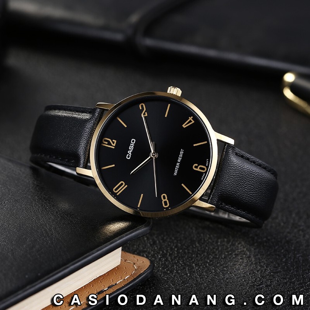 Đồng hồ nam dây da Casio Standard chính hãng Anh Khuê MTP-VT01GL-1B2UDF (40mm)