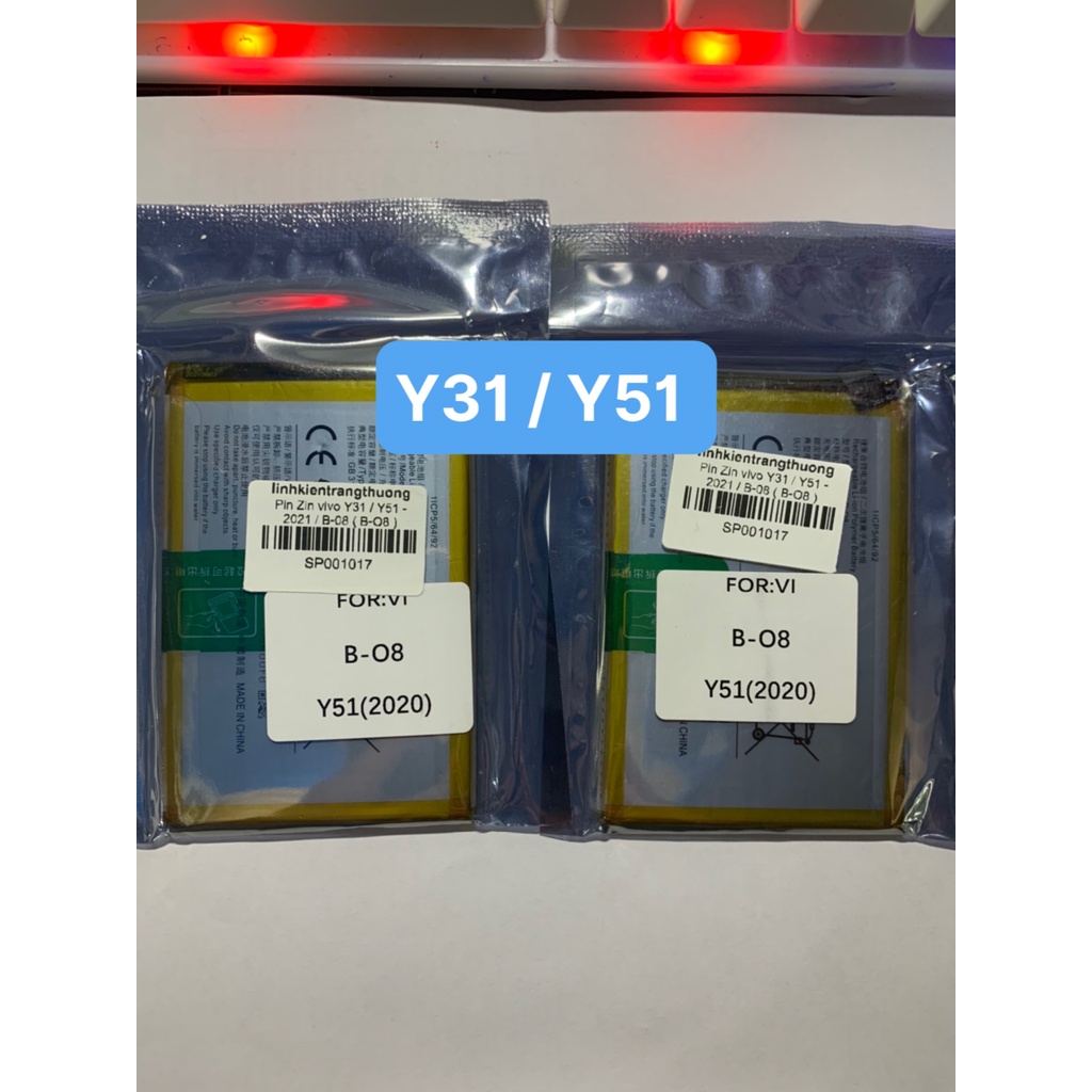 Pin Zin vivo Y31 / Y51 - 2020 / B-08 / 5000mAh có bảo hành