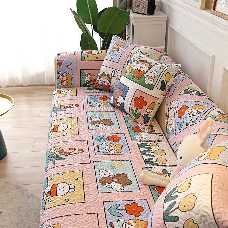 Đệm Sofa Họa Tiết Hoạt Hình Bốn Mùa Sofa Phổ Thông đệm Chống Trượt Ghế Sofa Phổ Thông Bọc Bảo Vệ Sofa đơn Giản đệm Lưng đệm