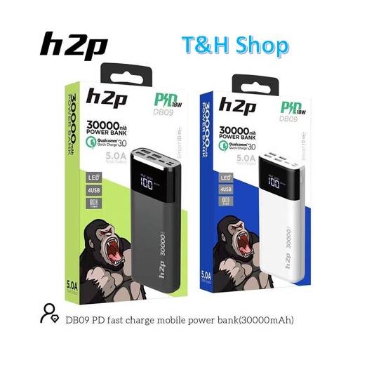 Pin Sạc Dự Phòng Hoco DB09 30000mAh - Sạc Nhanh 18W - Hỗ Trợ 4 Cổng USB