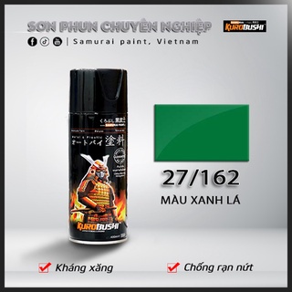 COMBO Sơn Samurai màu xanh lá 162 gồm 4 chai đủ quy trình độ bền cao (Lót 2K04 – Nền 102 - Màu 162 - Bóng 2K01)