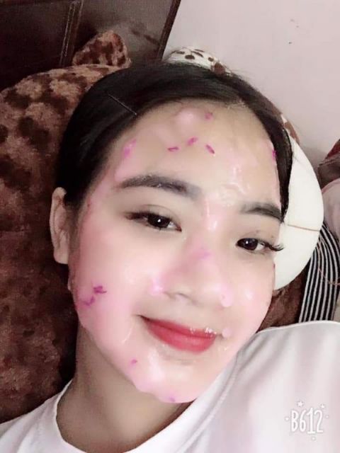 Mặt nạ  collagen cánh  hoa hồng handmade 100g