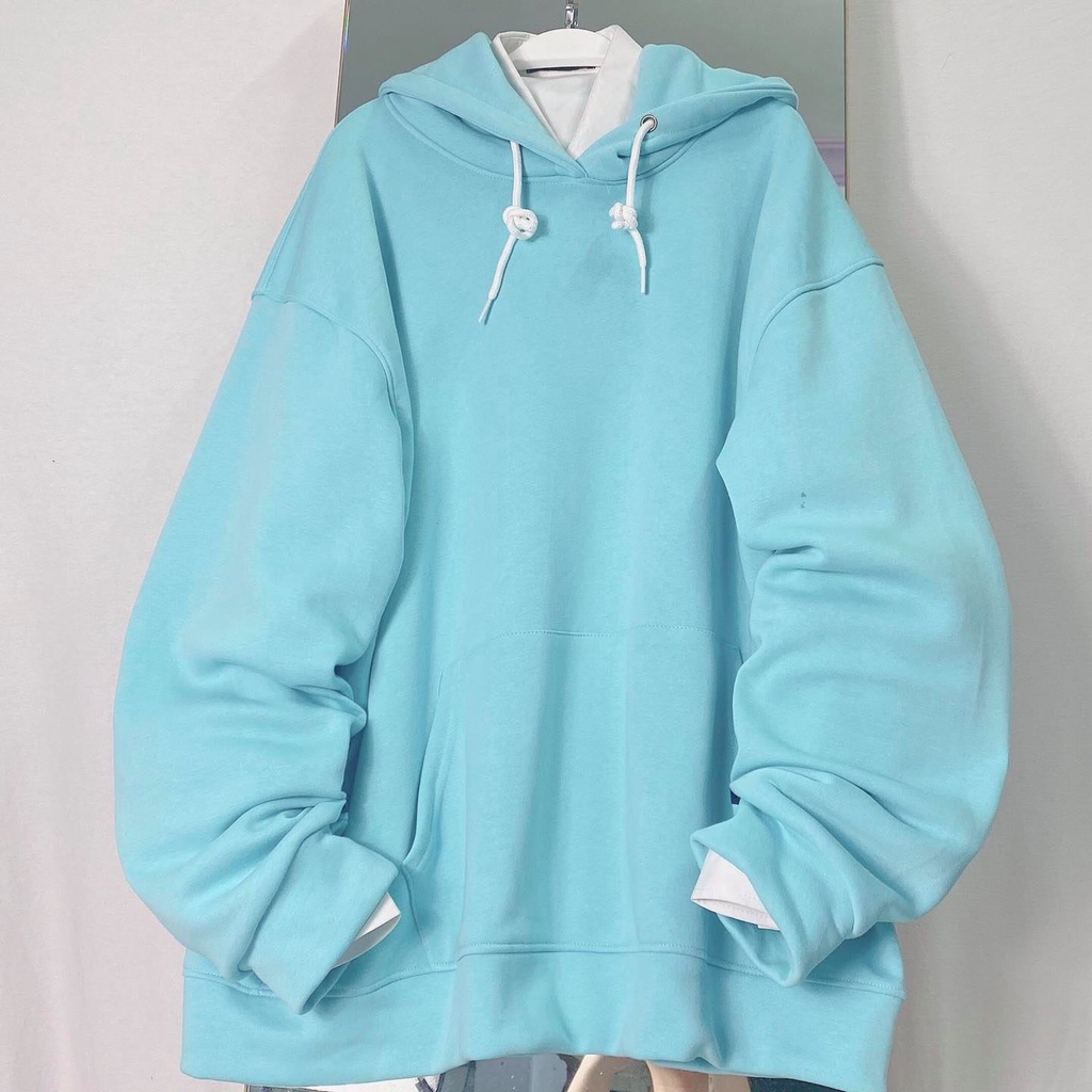 Áo Hoodie nỉ Trơn Unisex nỉ bông cực dày dặn