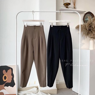 Quần baggy lưng cao cạp liền phong cách mới
