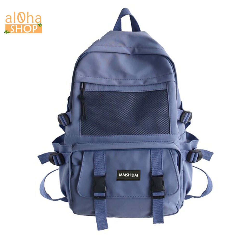 Balo - cặp sách Ulzzang nhiều ngăn B0166 Maishidai đi học, đi làm, du lịch, đựng laptop Unisex nam nữ - al0ha Shop