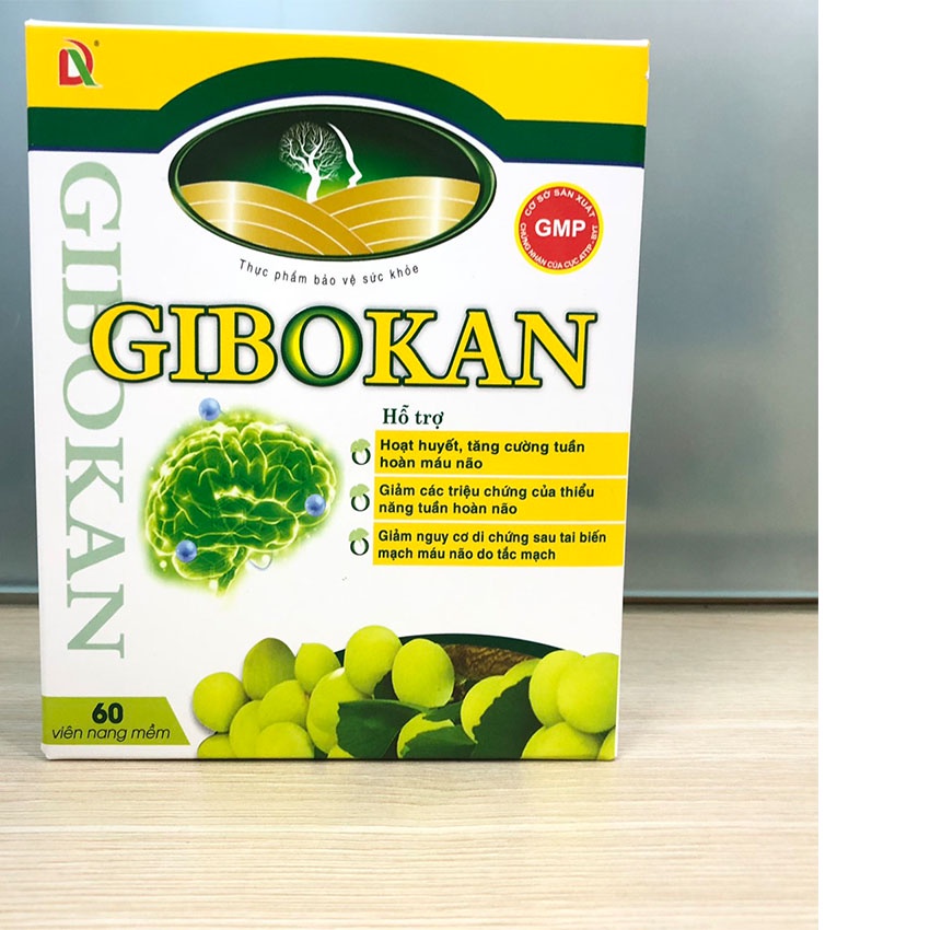 GIBOKAN giúp giảm các triệu chứng của thiểu năng tuần hoàn não hộp 60 viên , Gia Hân