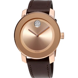 Đồng hồ nữ movado bold rose gold-tone dial brown 3600395