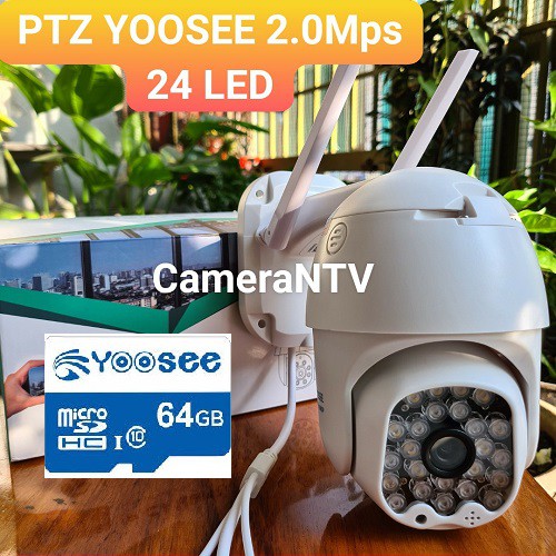 CAMERA YOOSEE PTZ 24 LED HD1080 - 2.0Mps CHỐNG NƯỚC NGOÀI TRỜI XOAY 360 ĐỘ