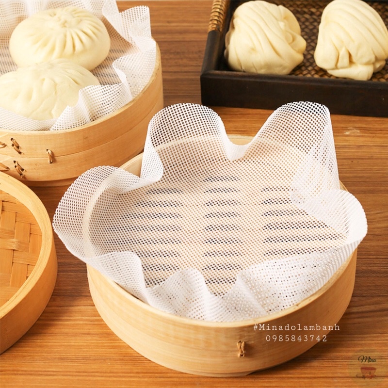 Tấm Lưới Silicone tròn lót nồi hấp nhiều size