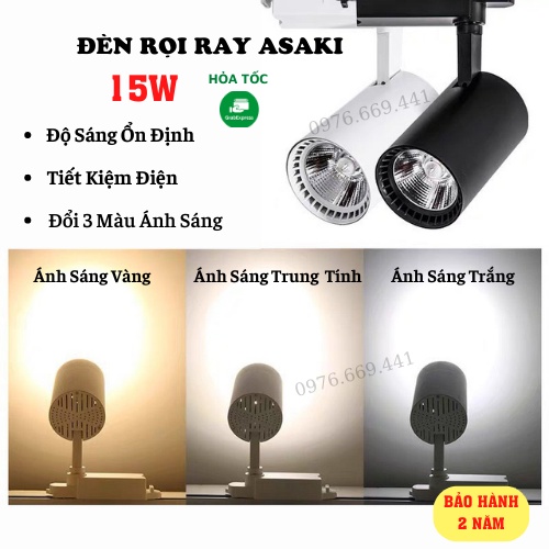 Đèn Rọi Ray 3 Màu Đèn Rọi Tranh Gắn Tường Đổi Màu Trang Trí Shop Siêu Sáng Den Duy Thắng