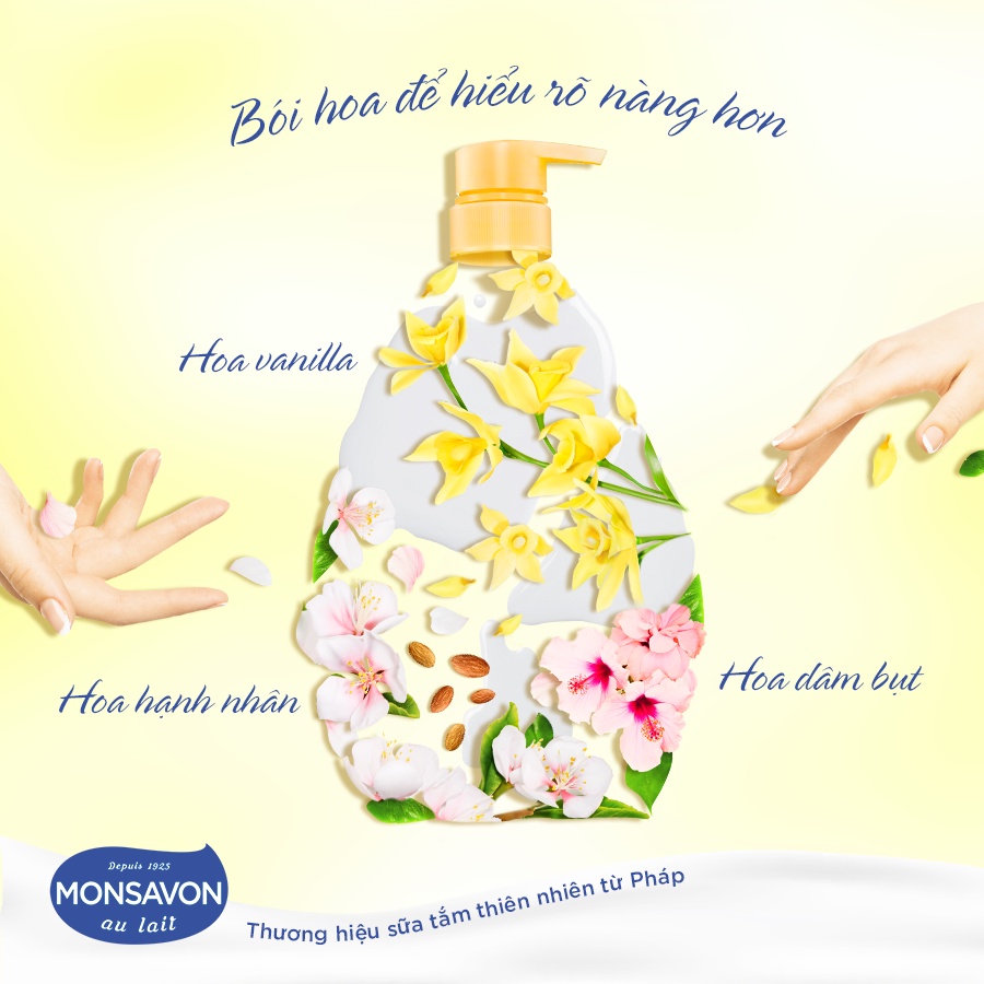 Sữa Tắm Monsavon Chiết Xuất Sữa Và Hoa Vani 1000ml | BigBuy360 - bigbuy360.vn