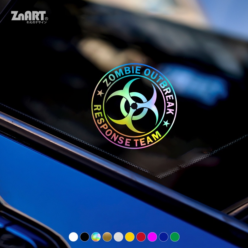 Miếng Dán Trang Trí Xe Hơi/ Xe Máy Hình Zombie Phản Quang Độc Đáo Vui Nhộn