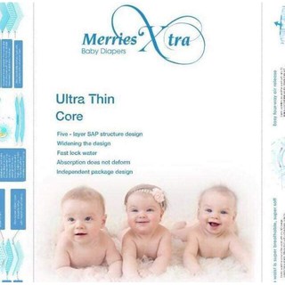 Bỉm dán Merries Extra Thái Lan M40, L36, XL32