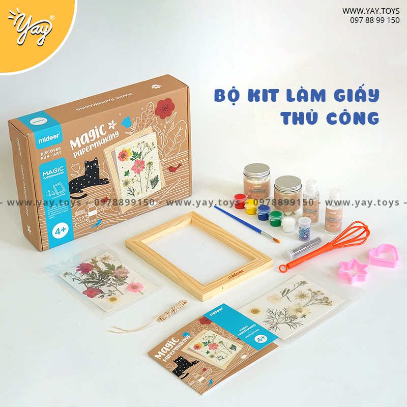 [HDSD T.VIỆT] Bộ Làm Giấy Thủ Công Magic Papermaking - Mideer