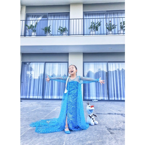 Váy công chúa elsa 2 màu