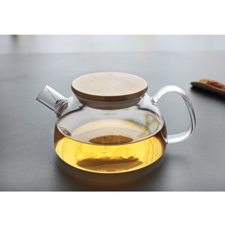 Ấm trà thủy tinh nắp gỗ zeno att16 - 800ml